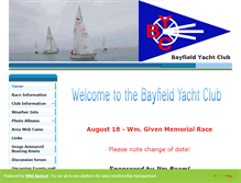 Tablet Screenshot of bayfieldyachtclub.shuttlepod.org